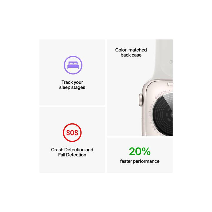 APPLE Watch SE 2022 GPS (44 mm, Alluminio)