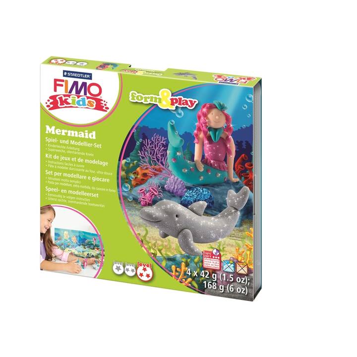 STAEDTLER Pasta per modellare kids form & play Mermaid (250 g, Multicolore)
