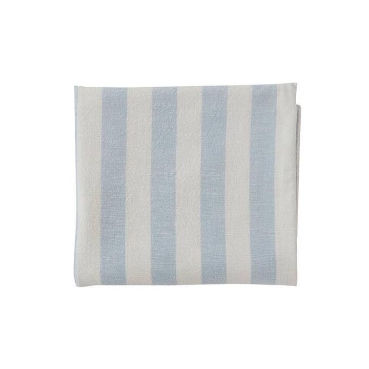 OYOY Nappe Striped (140 cm x 200 cm, Rectangulaire, Bleu clair, Bleu, Blanc)