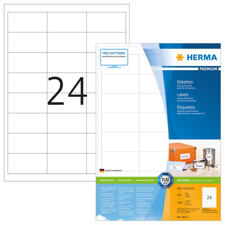 HERMA Premium (33.8 x 66 mm)