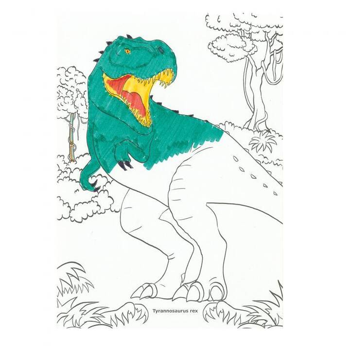 DEPESCHE Dino World Crayon feutre (Brun, Multicolore, Gris, Jaune, Bleu, Orange, Vert, Noir, Rouge, 10 pièce)