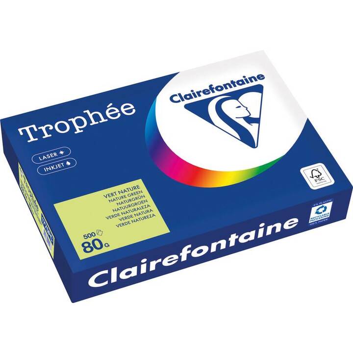 CLAIREFONTAINE Feuille d'impression universelle (500 x 500 feuille, A4, 80 g/m2)