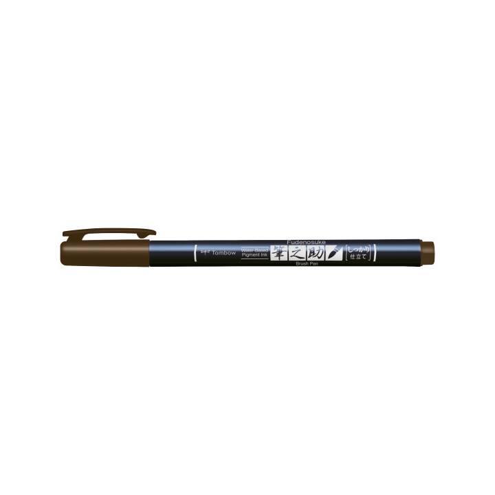 TOMBOW Fudenosuke Hard Penna a fibra (Marrone, 1 pezzo)