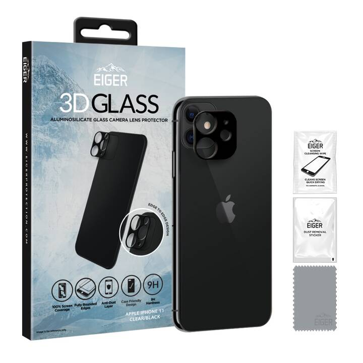 EIGER Vetro di protezione della telecamera Fibre Glass (iPhone 11, 1 pezzo)