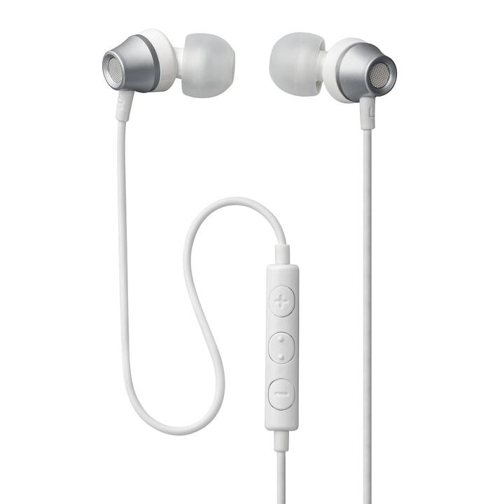 INTERTRONIC Wirebuds 25 (In-Ear, Blanc)