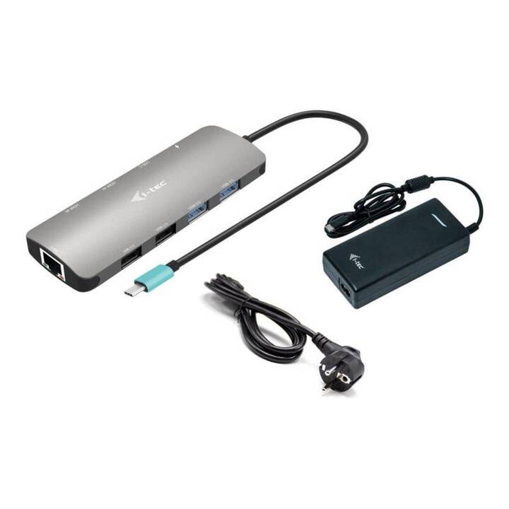 I-TEC Dockingstation Nano (2 x HDMI, USB C, RJ-45 (LAN), 2 x USB 2.0 Typ-A, USB 3.2 Typ-C, 2 x USB 3.2 Gen 1 Typ-A)