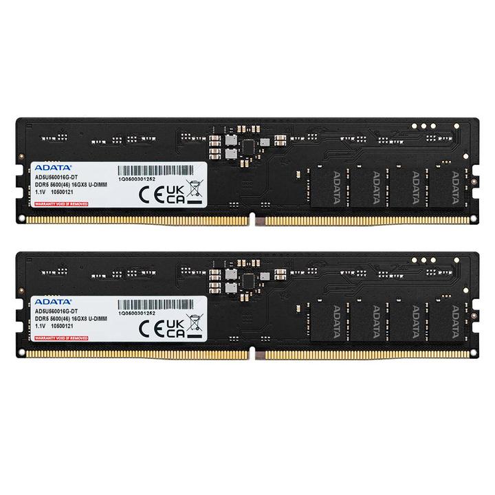 ADATA AD5U560016G-DT 32GB（16GB×2） DDR5 ADATA AD5U560016G-DT (2 x 16 GB, DDR5 5600 MHz, DIMM 288-Pin