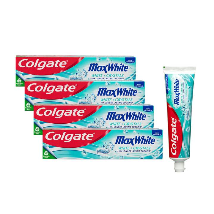 COLGATE Pâte dentifrice Max White - White Crystals 100ml (4 pièce)