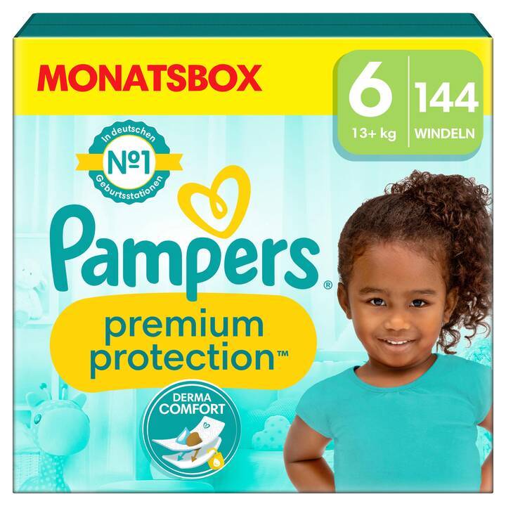 PAMPERS Premium Protection 6 (Monatsbox, 144 Stück)